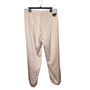 Victoria's Secret Satin Pajama Joggers with Mesh Heart Cutout